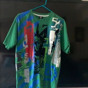 Green Statue of Liberty tee